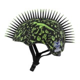 Kask dziecięcy RASKULLZ T-REX BONEZ, wiek 5+ (50-54 cm), czarno-zielony
