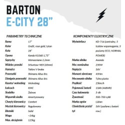 Rower elektryczny Barton E-city