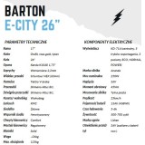 Rower elektryczny miejski Barton E-city
