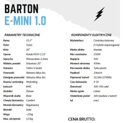 Rower elektryczny Barton E-mini 1.0